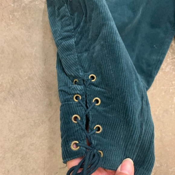 Vintage warehouse forest green made in England corduroy knee capri pants - Picture 4 of 7